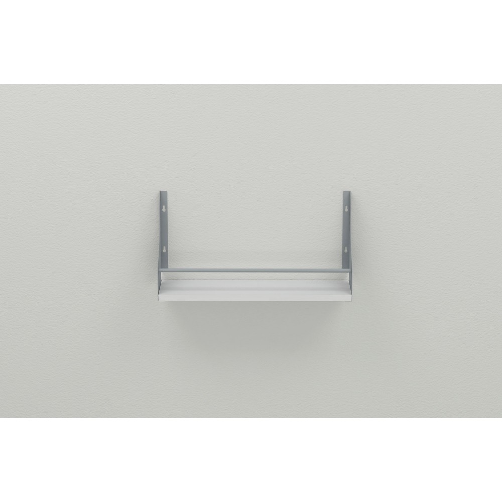 Полка настенная Ferrum-decor Изи 260x700x150 металл Серый ДСП Белое 16 мм (FRD-102961)