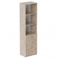 Пенал Анжело Ferrum-decor на 3 полиці з 4 шухлядами 1900x500x380 ДСП Дуб Сан-Марино 16 мм (FRD-104961)