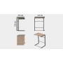 Столик приставной Терри Ferrum-decor 650x440x330 Черный металл ДСП Дуб Сонома 16 мм (FRD-104651)