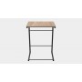 Столик приставной Терри Ferrum-decor 650x440x330 Черный металл ДСП Дуб Сонома 16 мм (FRD-104651)