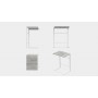 Столик приставной Терри Ferrum-decor 650x440x330 Белый металл ДСП Бетон 16 мм (FRD-104661)