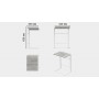 Столик приставной Терри Ferrum-decor 650x440x330 Белый металл ДСП Бетон 16 мм (FRD-104661)