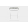 Столик приставной Терри Ferrum-decor 650x440x330 Белый металл ДСП Бетон 16 мм (FRD-104661)