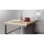Столик приставной Терри Ferrum-decor 650x440x330 Черный металл ДСП Дуб Сонома 16 мм (FRD-104651)