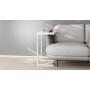 Столик приставной Терри Ferrum-decor 650x440x330 Белый металл ДСП Бетон 16 мм (FRD-104661)
