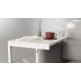 Столик приставной Терри Ferrum-decor 650x440x330 Белый металл ДСП Бетон 16 мм (FRD-104661)