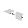Стол раскладной Александр 1 Ferrum-decor 750x600x700 Черный металл ДСП Белое 16 мм (FRD-104892)