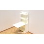 Стол книжка с этажеркой Практик 2 Ferrum-decor 1555x640x990 Белый металл ДСП Белое 16 мм (FRD-104632)