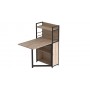 Стол книжка с этажеркой Практик 1 Ferrum-decor 1200x640x990 Черный металл ДСП Дуб Сан-Марино 16 мм (FRD-104612)