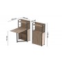 Стол книжка с этажеркой Практик 1 Ferrum-decor 1200x640x990 Черный металл ДСП Дуб Сан-Марино 16 мм (FRD-104612)