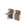 Стол книжка с этажеркой Практик 1 Ferrum-decor 1200x640x990 Черный металл ДСП Дуб Сан-Марино 16 мм (FRD-104612)