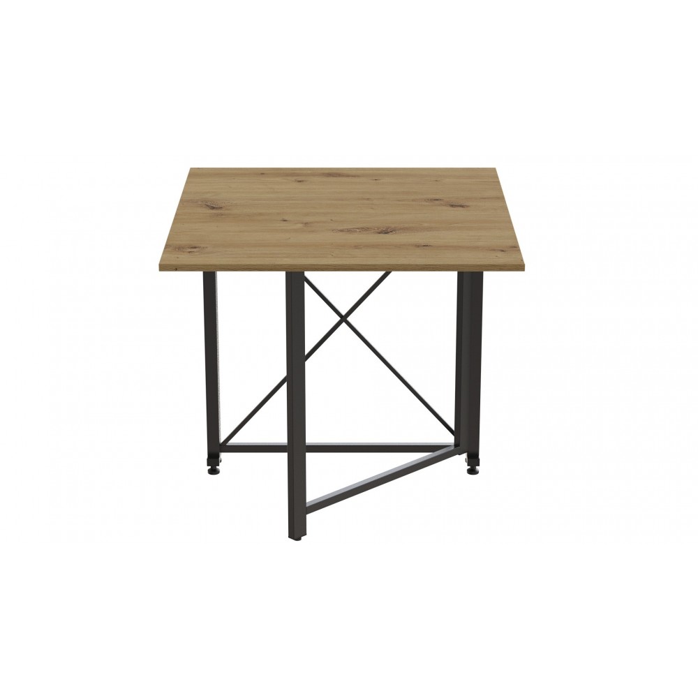 Стіл-книга трансформер Оріон 1 Ferrum-decor 750x810x730 Чорний метал ДСП Дуб Артизан 16 мм (FRD-104602)