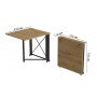 Стіл-книга трансформер Оріон 1 Ferrum-decor 750x810x730 Чорний метал ДСП Дуб Артизан 16 мм (FRD-104602)