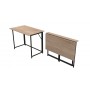 Стол раскладной Морис Ferrum-decor 750x1000x600 Черный металл ДСП Дуб Сонома 16 мм (FRD-104672)