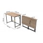 Стол раскладной Морис Ferrum-decor 750x1000x600 Черный металл ДСП Дуб Сонома 16 мм (FRD-104672)