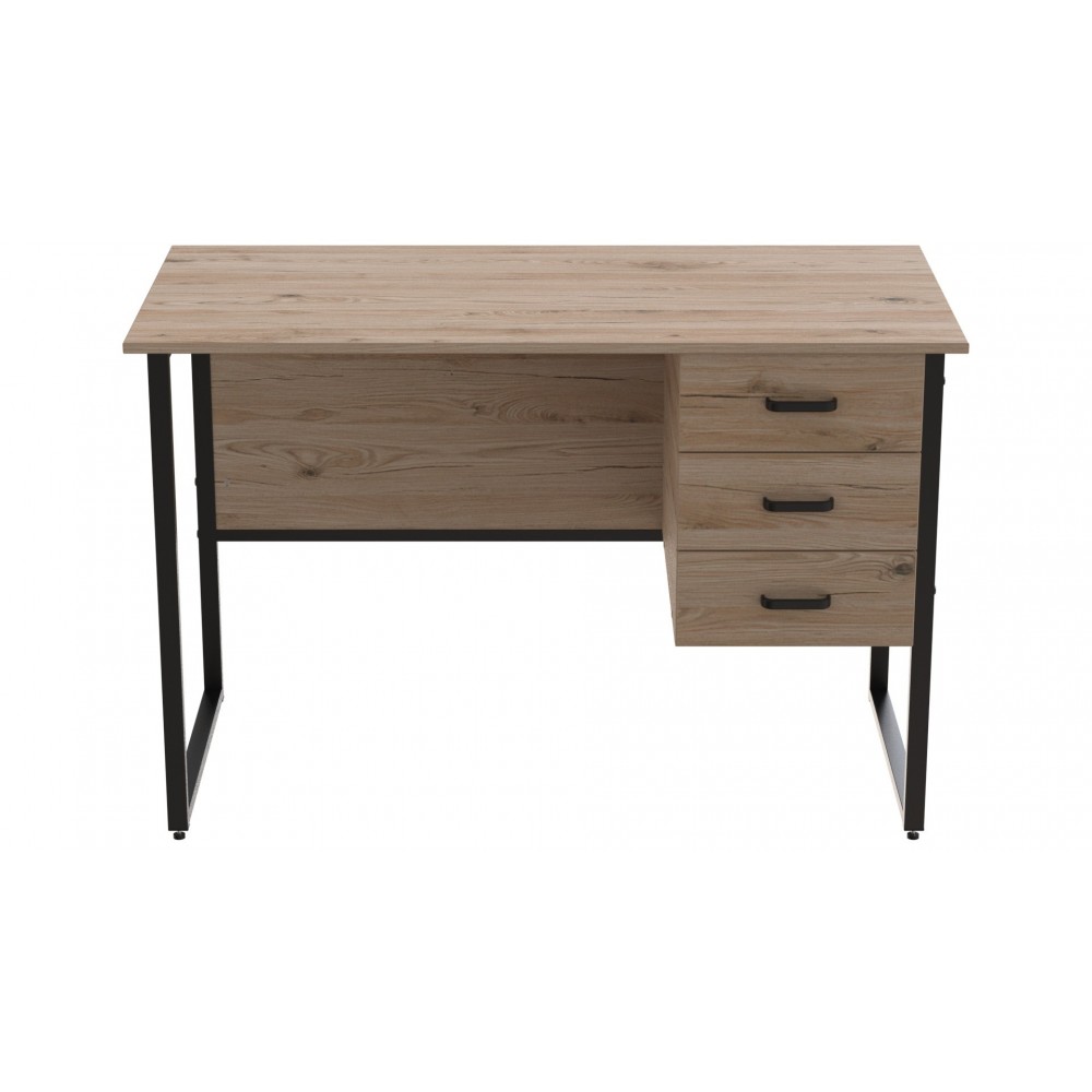 Компьютерный стол Ferrum-decor Гарри 75x140x60 черный ДСП Дуб Сан-Марино 16мм (FRD-103544)