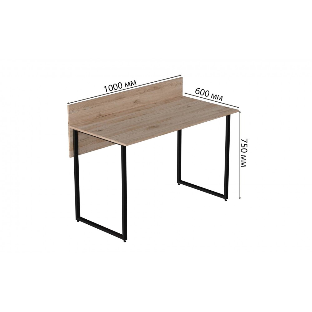 Компьютерный стол Ferrum-decor Скай 75x100x60 черный ДСП Дуб Сан-Марино 16мм (FRD-103614)