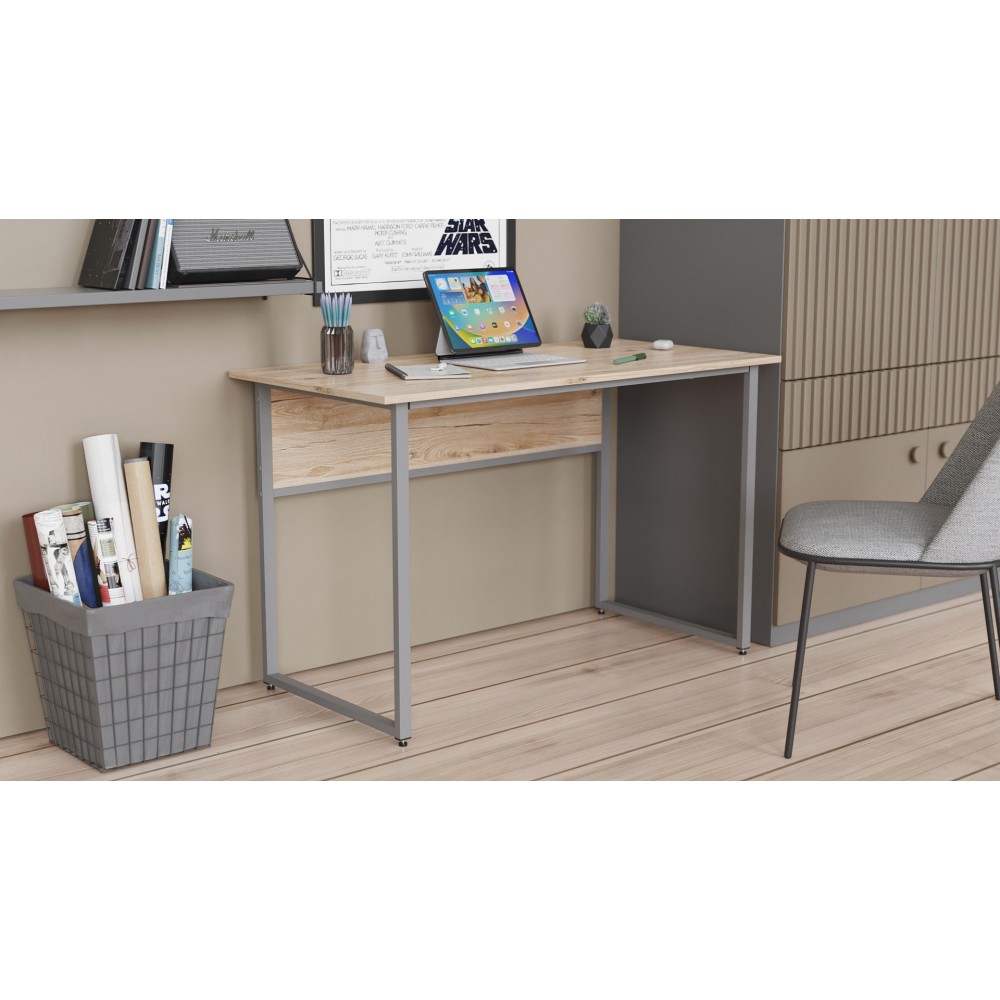 Письменный стол с ящиками Ferrum-decor Оскар 750x1200x700 металл Серый ДСП Бетон 16 мм (FRD-103274)