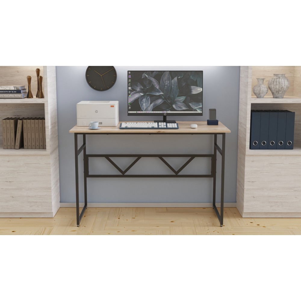 Компьютерный стол Ferrum-decor Раян 75x120x70 черный ДСП Дуб Сан-Марино 16мм (FRD-103714)