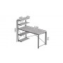 Компьютерный стол Ferrum-decor Джек 75x120x60 Черный ДСП Бетон (FRD-104385)