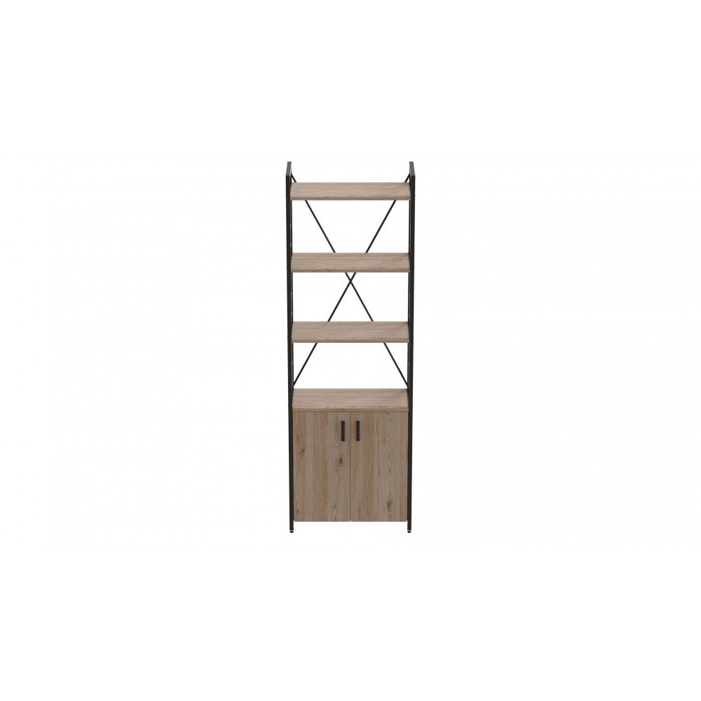 Етажерка 4/60 Ferrum-decor Серії Конект з тумбою 179x60x28 Чорний ДСП Сан-Марино (FRD-104485)