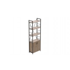 Этажерка 4/60 Ferrum-decor Серии Конект с тумбой 179x60x28 Черный ДСП Сан-Марино (FRD-104485)