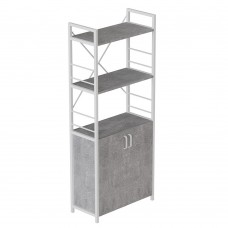 Етажерка 3/60 Ferrum-decor Серії Конект із тумбою 144x60x28 Білий ДСП Бетон (FRD-104455)