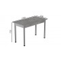 Стіл кухонний Ferrum-decor Беніта 75x120x60 Сірий ДСП Бетон 16мм (FRD-105565)