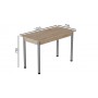 Стол кухонный Ferrum-decor Бенита 75x120x70 Серый ДСП Сан-Марино 16мм (FRD-105645)