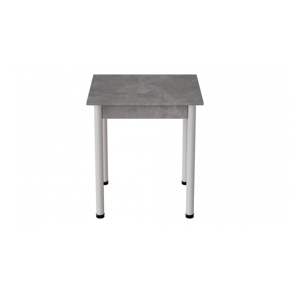 Стіл кухонний Ferrum-decor Агата 75x70x70 Білий ДСП Бетон 16мм (FRD-105555)
