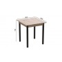 Стол кухонный Ferrum-decor Диего 75x80x80 Черный ДСП Сан-Марино 16мм (FRD-105655)