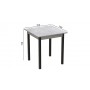 Стол кухонный Ferrum-decor Диего 75x70x70 Черный ДСП Бетон 16мм (FRD-105575)