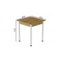 Стол кухонный Ferrum-decor Агата 75x80x80 Белый ДСП Дуб Артизан 16мм (FRD-105675)