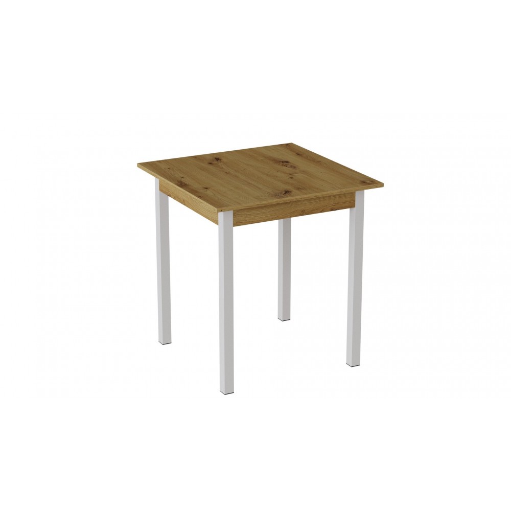 Стіл кухонний Ferrum-decor Дієго 75x70x70 Білий ДСП Дуб Артизан 16мм (FRD-105705)