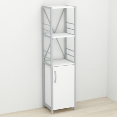 Этажерка 3/34 Ferrum-decor Серии Конект с тумбой 144x34x28 Серый ДСП Белое (FRD-104435)