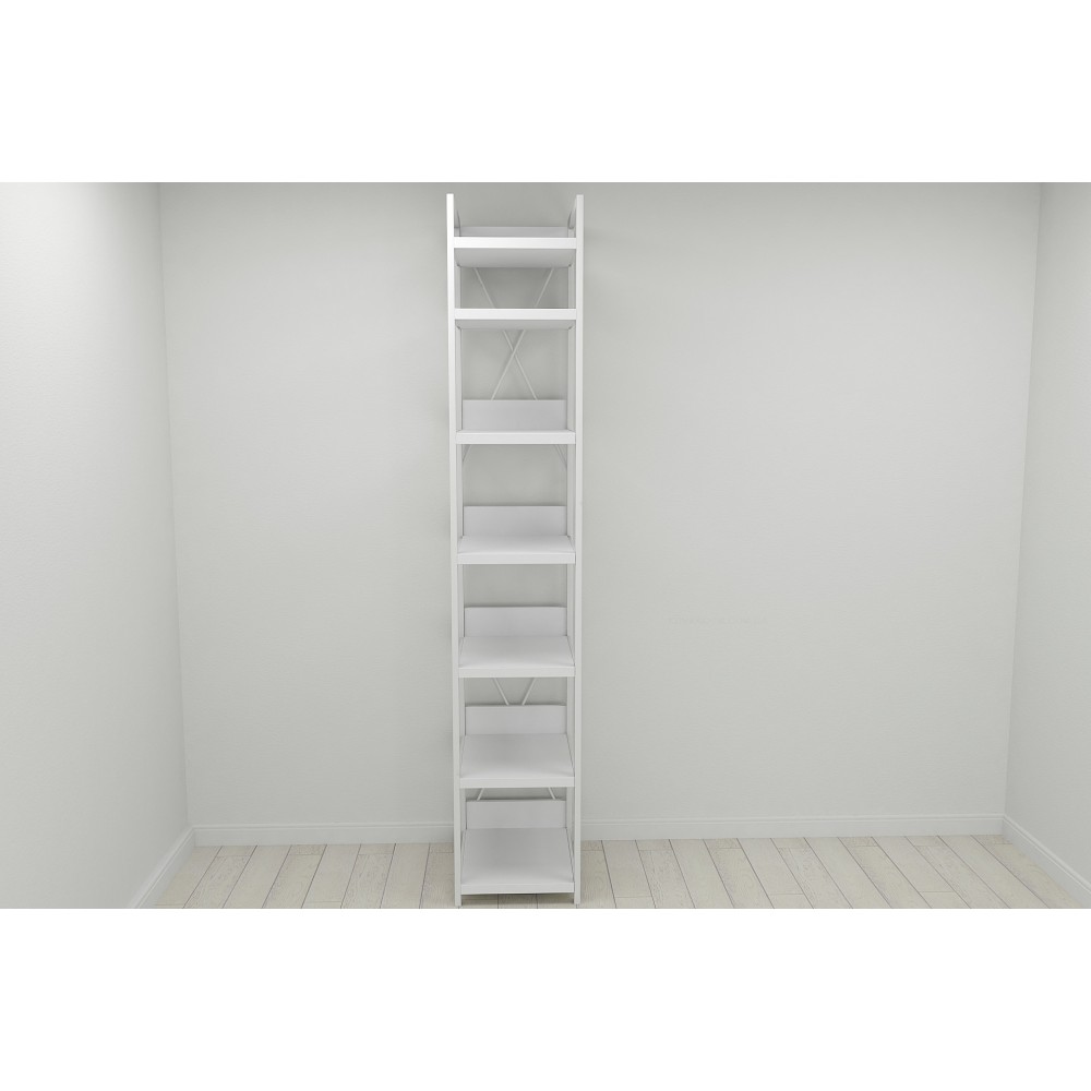 Шафа Гардероб Уні секція 4 серії Конект Ferrum-decor 220x40x50см Білий метал ДСП Білий 32 мм (FRD-104555)