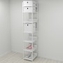 Шафа Гардероб Уні секція 4 серії Конект Ferrum-decor 220x40x50см Білий метал ДСП Білий 32 мм (FRD-104555)