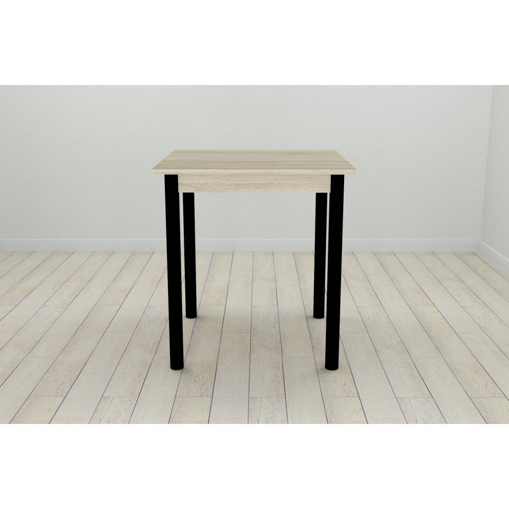 Стол кухонный Ferrum-decor Агата 75x70x70 Черный ДСП Сонома 16мм (FRD-106246)
