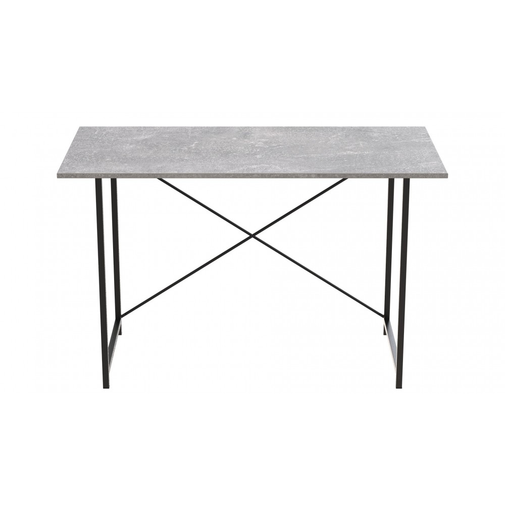 Стол письменный Line Лайт Ferrum-decor 750x1200x500 Черный металл ДСП Бетон 16 мм (FRD-104856)