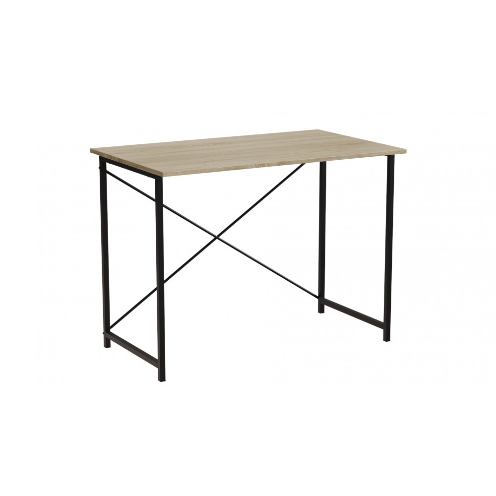 Стол письменный Line Лайт Ferrum-decor 750x1000x600 Черный металл ДСП Дуб Сонома 16 мм (FRD-104846)