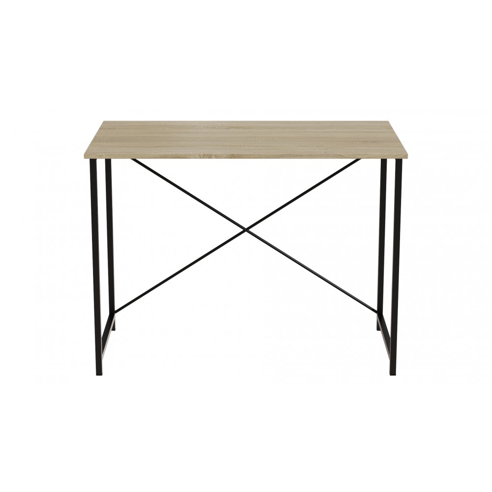 Стол письменный Line Лайт Ferrum-decor 750x1000x600 Черный металл ДСП Дуб Сонома 16 мм (FRD-104846)