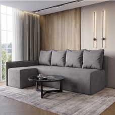 Кутовий диван ортопедичний iSmart MORRO Maxi єврокнижка 205x149 см (матрац Light) сірий Laura 33 (ISM-051345)