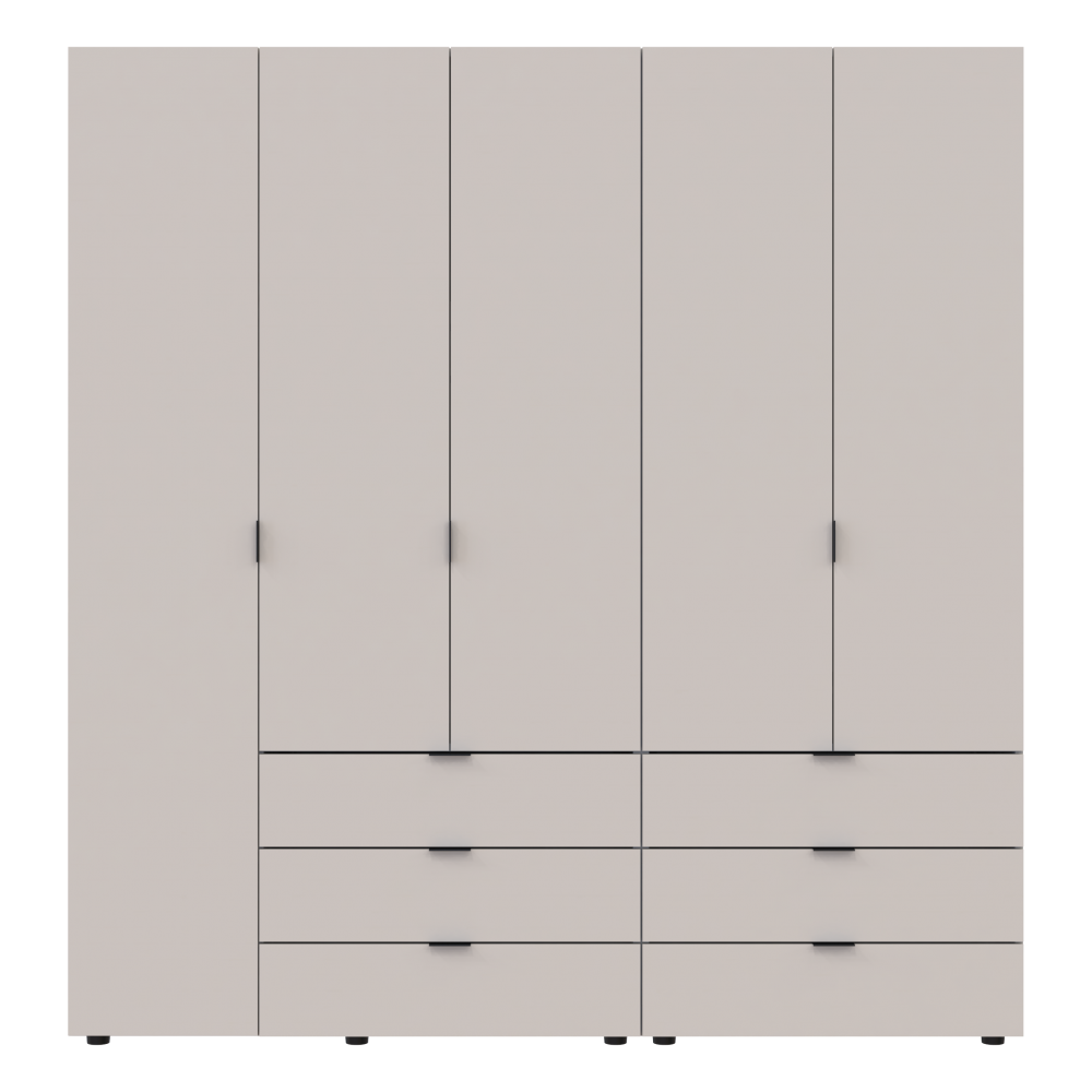 Комплект шаф для одягу Doros Гелар (2 шт.) 193,7х49,5х203,4 см Кашемір (DRS-011239)