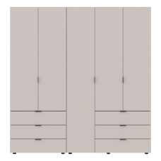 Комплект шаф для одягу Doros Гелар (2 шт.) 193,7х49,5х203,4 см Кашемір (DRS-011239)