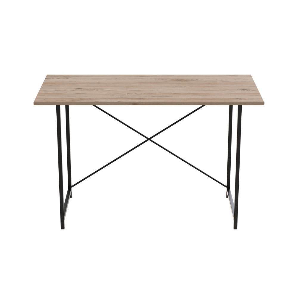 Стол письменный Line Лайт Ferrum-decor 750x1000x500 Черный металл ДСП Дуб Сан-Марино 16 мм (FRD-104837)
