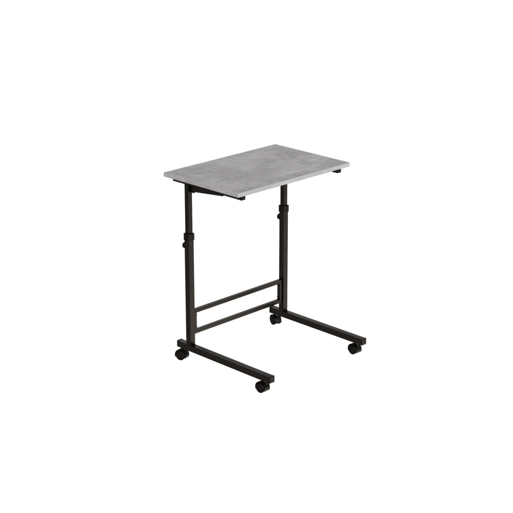 Стол приставной Ferrum-decor Амиго 62x60x40 металл Черный ДСП Бетон 16мм (FRD-102532)