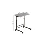 Стол приставной Ferrum-decor Амиго 62x60x40 металл Черный ДСП Бетон 16мм (FRD-102532)
