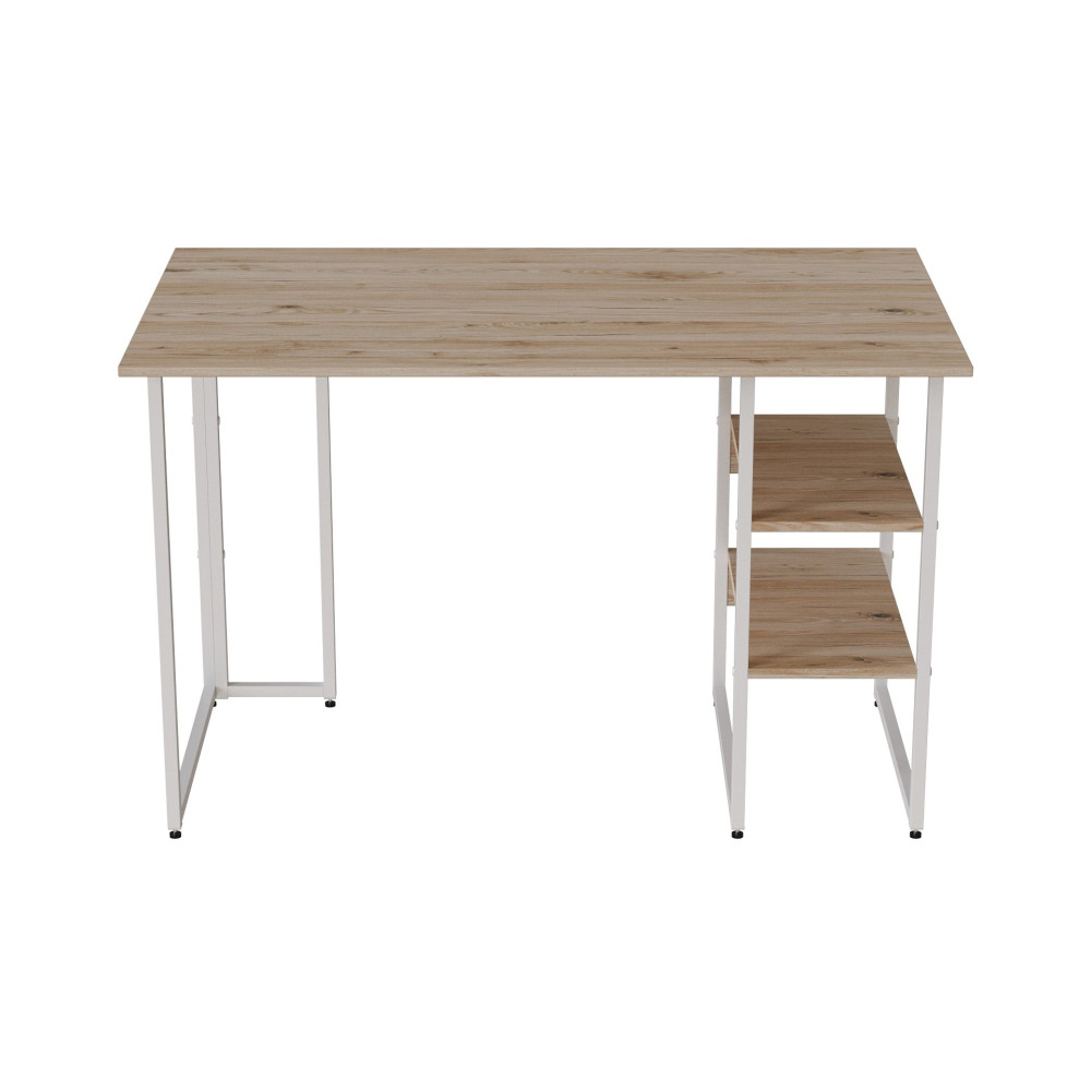 Компьютерный стол Ferrum-decor Кевин 75x140x60 белый ДСП Дуб Сан-Марино 16мм (FRD-101262)