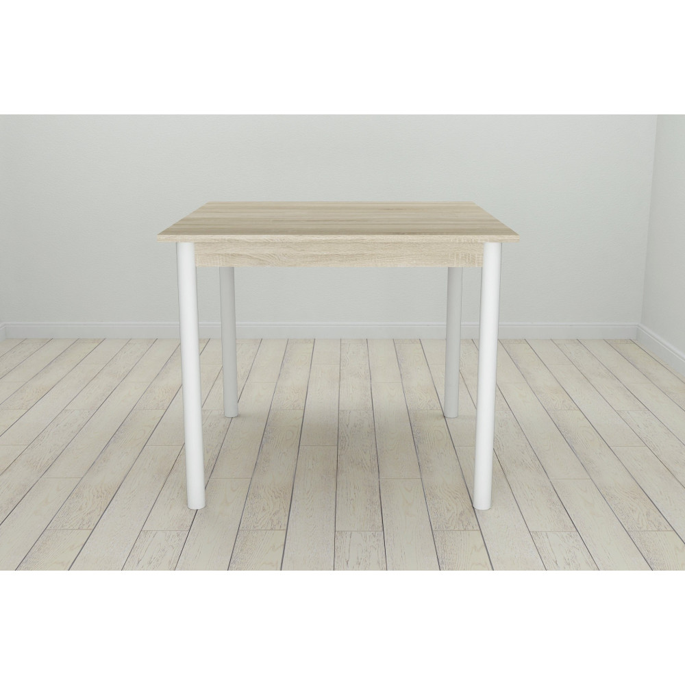 Стол кухонный Ferrum-decor Агата 75x90x90 Белый ДСП Сонома 16мм (FRD-106258)