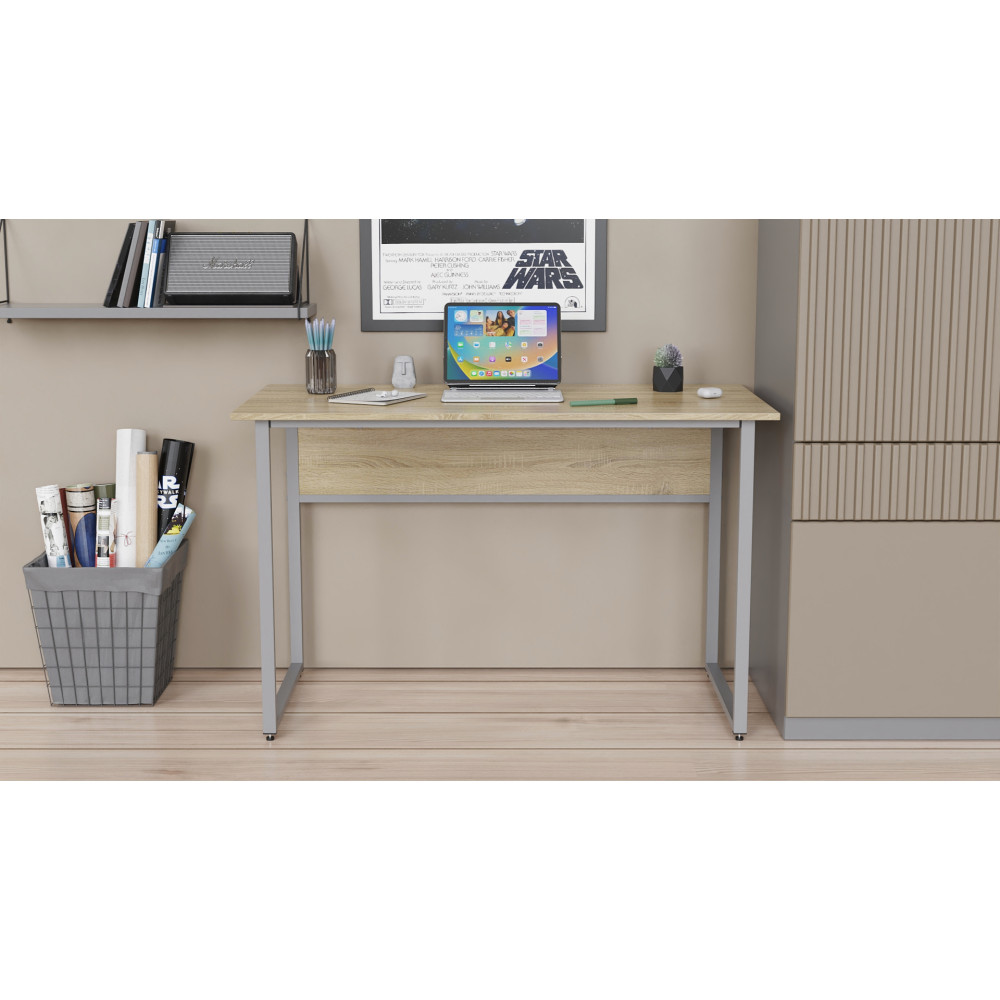 Письменный стол Ferrum-decor Коди 75x140x70 серый ДСП Дуб Сонома 16мм (FRD-101702)